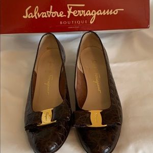 Salvatore Ferragamo classic bow flat shoes